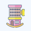 Icon Hotel. related to Icon Building symbol. doodle style. simple design editable. simple illustration