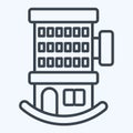 Icon Hotel. related to Icon Building symbol. line style. simple design editable. simple illustration