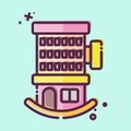 Icon Hotel. related to Icon Building symbol. MBE style. simple design editable. simple illustration