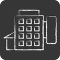 Icon Hotel. related to Leisure and Travel symbol. chalk Style. simple design illustration