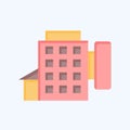 Icon Hotel. related to Leisure and Travel symbol. flat style. simple design illustration