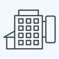 Icon Hotel. related to Leisure and Travel symbol. line style. simple design illustration