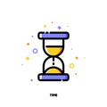 Icon of hourglass for business time concept Royalty Free Stock Photo