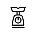 Icon of household scales. Vector icons on a white background. Trendy linear icon. Icon for website and print. Logo, emblem, symbol