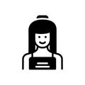 Black solid icon for Housewives, mistress and homemaker