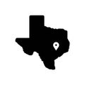 Black solid icon for Houston, texas and region Royalty Free Stock Photo