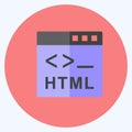 Icon HTML. suitable for Programming symbol. flat style. simple design editable. design template vector. simple symbol illustration