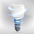 Icon human dental implant. Stock illustration.