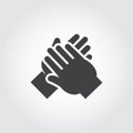 Icon of human hands applause. Royalty Free Stock Photo