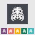 Icon of human thorax. Royalty Free Stock Photo