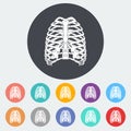 Icon of human thorax. Royalty Free Stock Photo