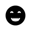 Black solid icon for Humor, laughter and joke Royalty Free Stock Photo