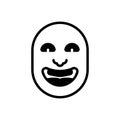 Black solid icon for Humor, laughter and jocularity
