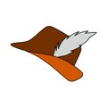 Icon Of Hunter Hat With Feather