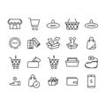 Icon icons set web symbol shopping business cart sign illustration internet button shop vector basket computer design buttons home Royalty Free Stock Photo