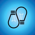 Icon of idea sharing with bulb