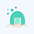 Icon Igloo. related to Accommodations symbol. flat style. simple design editable. simple illustration