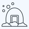 Icon Igloo. related to Accommodations symbol. line style. simple design editable. simple illustration