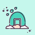 Icon Igloo. related to Accommodations symbol. MBE style. simple design editable. simple illustration