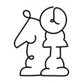 An icon illustrating a chess piece and a timer, signifying timed chess moves and strategic gameplay