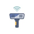 Compact Wireless Barcode Scanner Icon for Retail Royalty Free Stock Photo