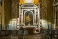 Icon with the image of the holy apostles with marble statues in the Abbazia delle Tre Fontane, in the martyrdom of the apostle Pau