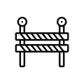 Black line icon for Impediment, obstacle and hindrance Royalty Free Stock Photo