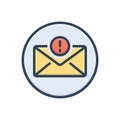 Color illustration icon for Importantly, message and mail Royalty Free Stock Photo