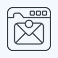 Icon Inbox Mail. related to Communication symbol. line style. simple design editable. simple illustration