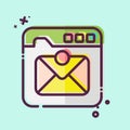 Icon Inbox Mail. related to Communication symbol. MBE style. simple design editable. simple illustration