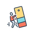 Color illustration icon for Incident, occurrence and accident