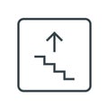 An icon indicating the direction up the stairs. Royalty Free Stock Photo