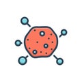 Color illustration icon for Infection, virus and germs