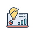 Color illustration icon for Insights From, insights and finance Royalty Free Stock Photo