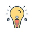 Color illustration icon for Inspiring, embolden and stimulate