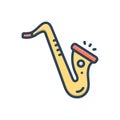 Color illustration icon for Instruments, apparatus and trombone