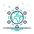 Mix icon for Internet, globalization and connect