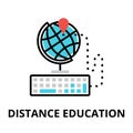 Icon of internet learning process and distance education