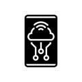 Black solid icon for Internet Of Things, product and process