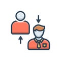Color illustration icon for Internship, training and education