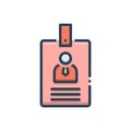 Color illustration icon for Internship, training and education