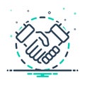 Mix icon for Involvement, deal and agreement Royalty Free Stock Photo