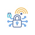 Icon of IoT Security for Compliance Royalty Free Stock Photo