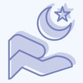 Icon Islam. related to Ramadan symbol. two tone style. simple design editable. simple illustration Royalty Free Stock Photo