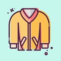 Icon Jacket. related to Hipster symbol. MBE style. simple design editable. simple illustration Royalty Free Stock Photo