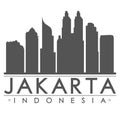 Jakarta Silhouette Design City Vector Art