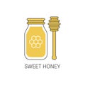 Icon jar with honey