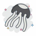 Icon Jellyfish. related to Poison symbol. comic style. simple design editable. simple illustration