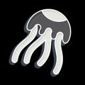 Icon Jellyfish. related to Poison symbol. glossy style. simple design editable. simple illustration