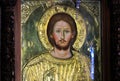 Icon of Jesus Christ, handcrafted and covered with gold Royalty Free Stock Photo